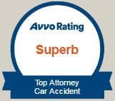 Avvo Rating superb top attorney Car Accident Badge